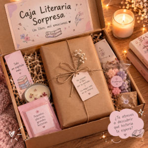 📚✨ Caja Literaria Sorpresa  📚💐 Un Libro, Mil Sorpresas